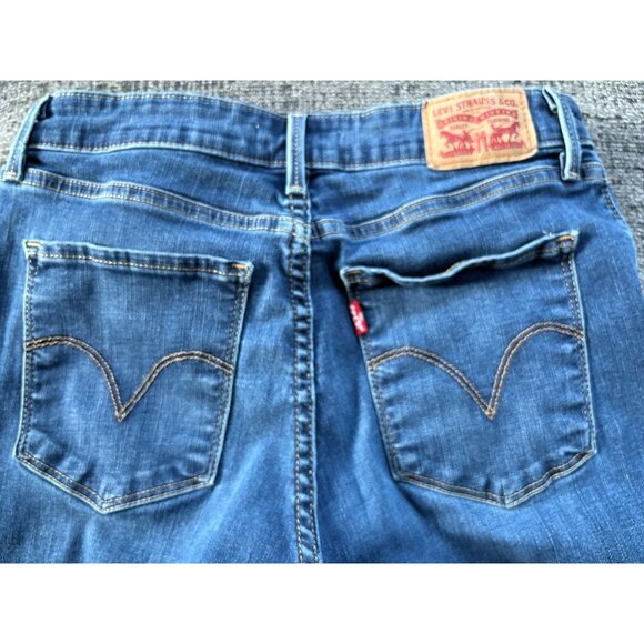 Levi Strauss Co Mid Rise Skinny Jeans Blue Wash Women's Size 8 - Picture 4 of 8